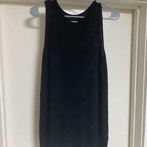 Black sleeveless top